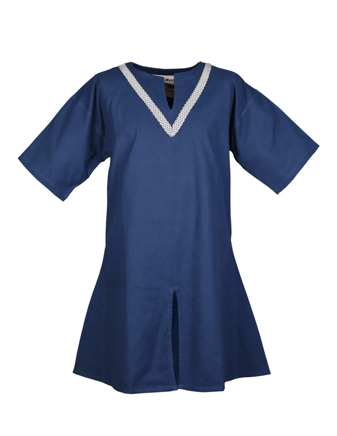 Túnica Medieval Trenzada Ailrik para Niños, manga corta, azul