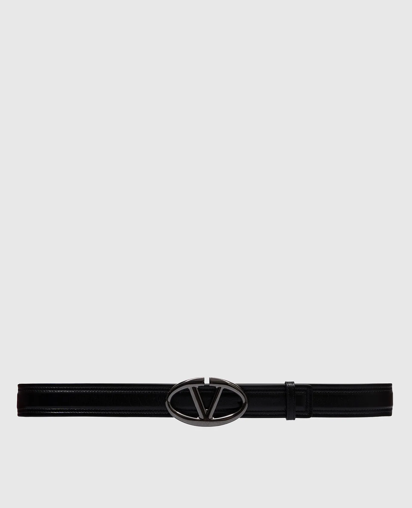 Valentino Black leather strap with VLogo logo