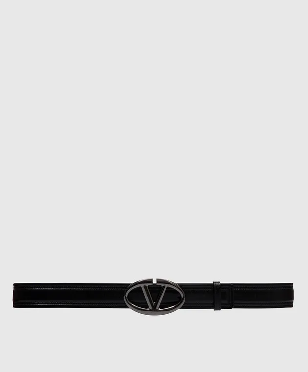 Valentino Black leather strap with VLogo logo