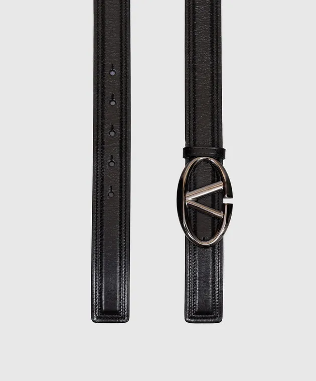 Valentino Black leather strap with VLogo logo