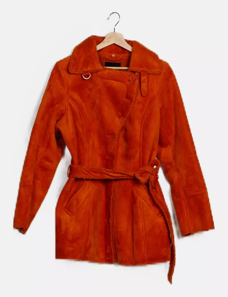 Vero Moda Abrigo naranja combinado