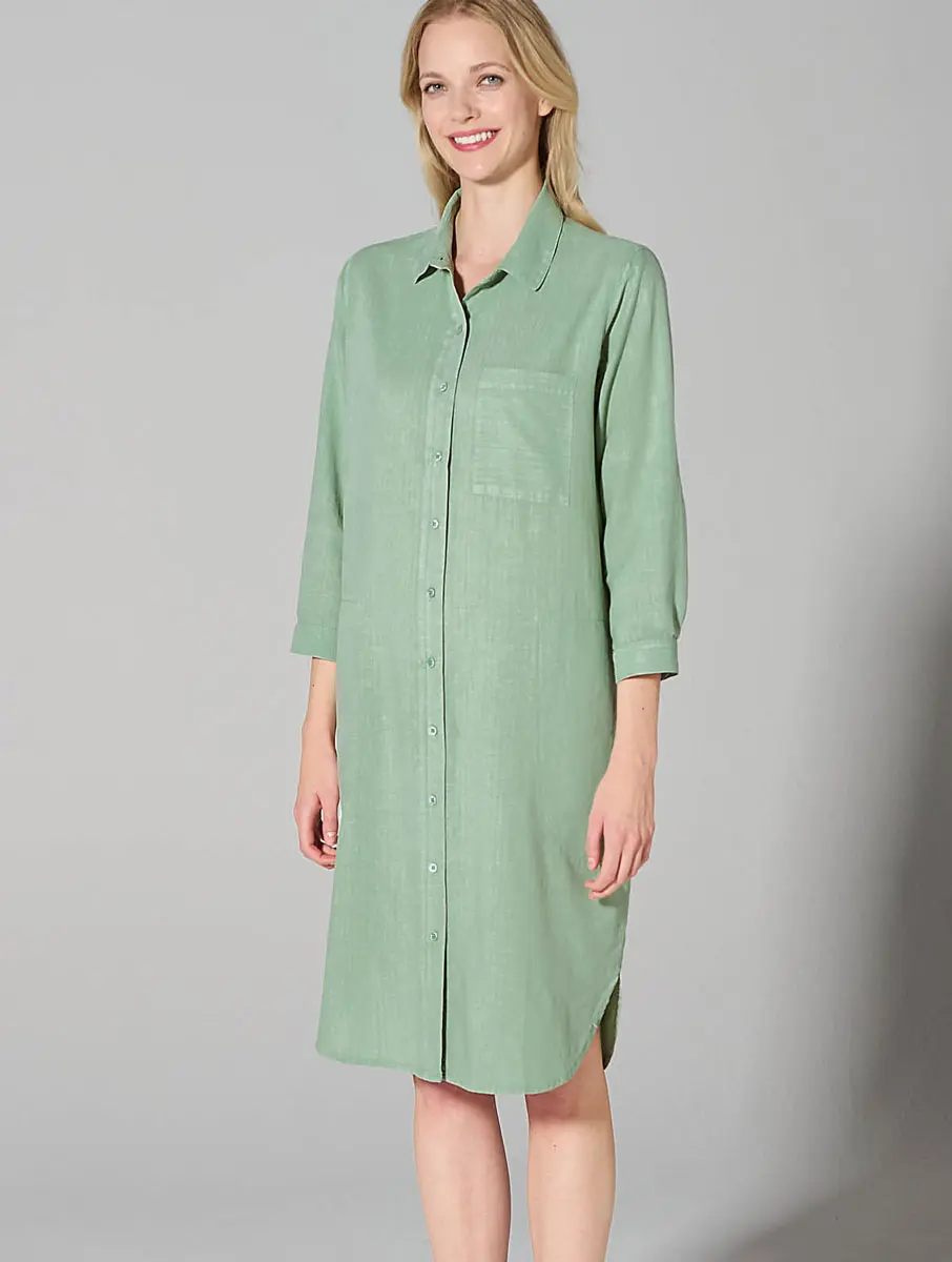 Vestido túnica con botones de cáñamo y algodón orgánico