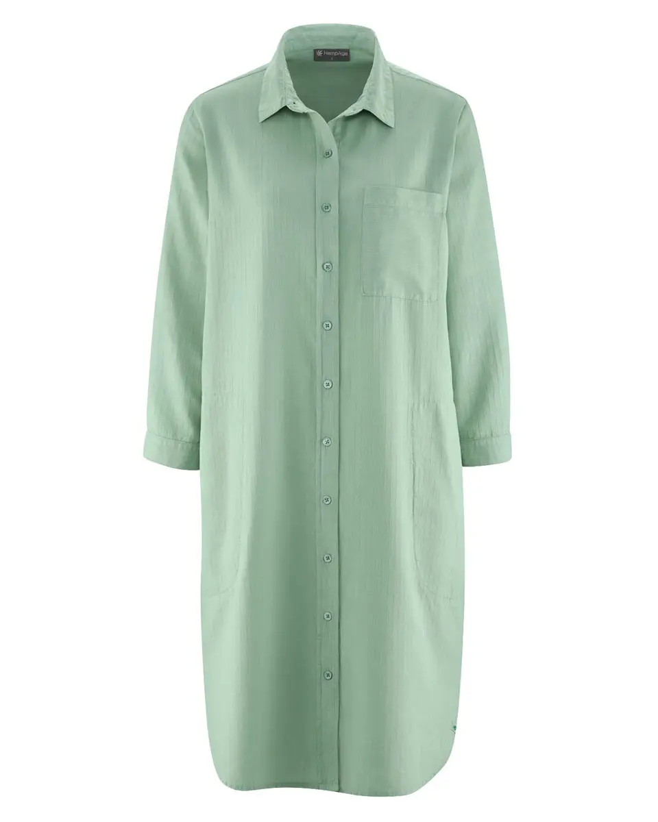 Vestido túnica con botones de cáñamo y algodón orgánico