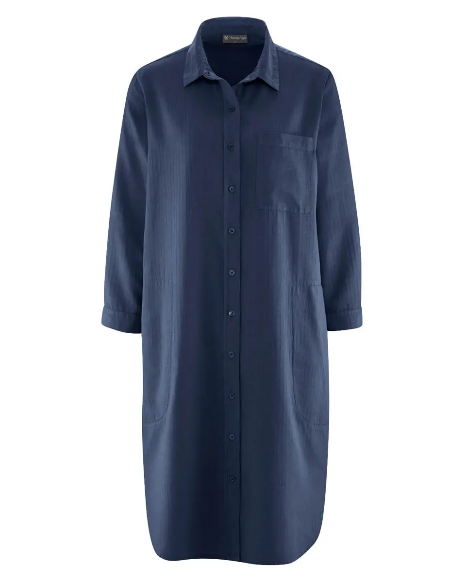 Vestido túnica con botones de cáñamo y algodón orgánico