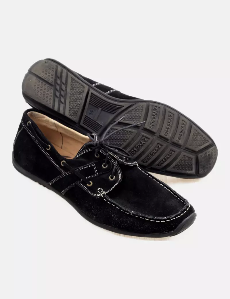 VUARNET Zapato negro texturizado