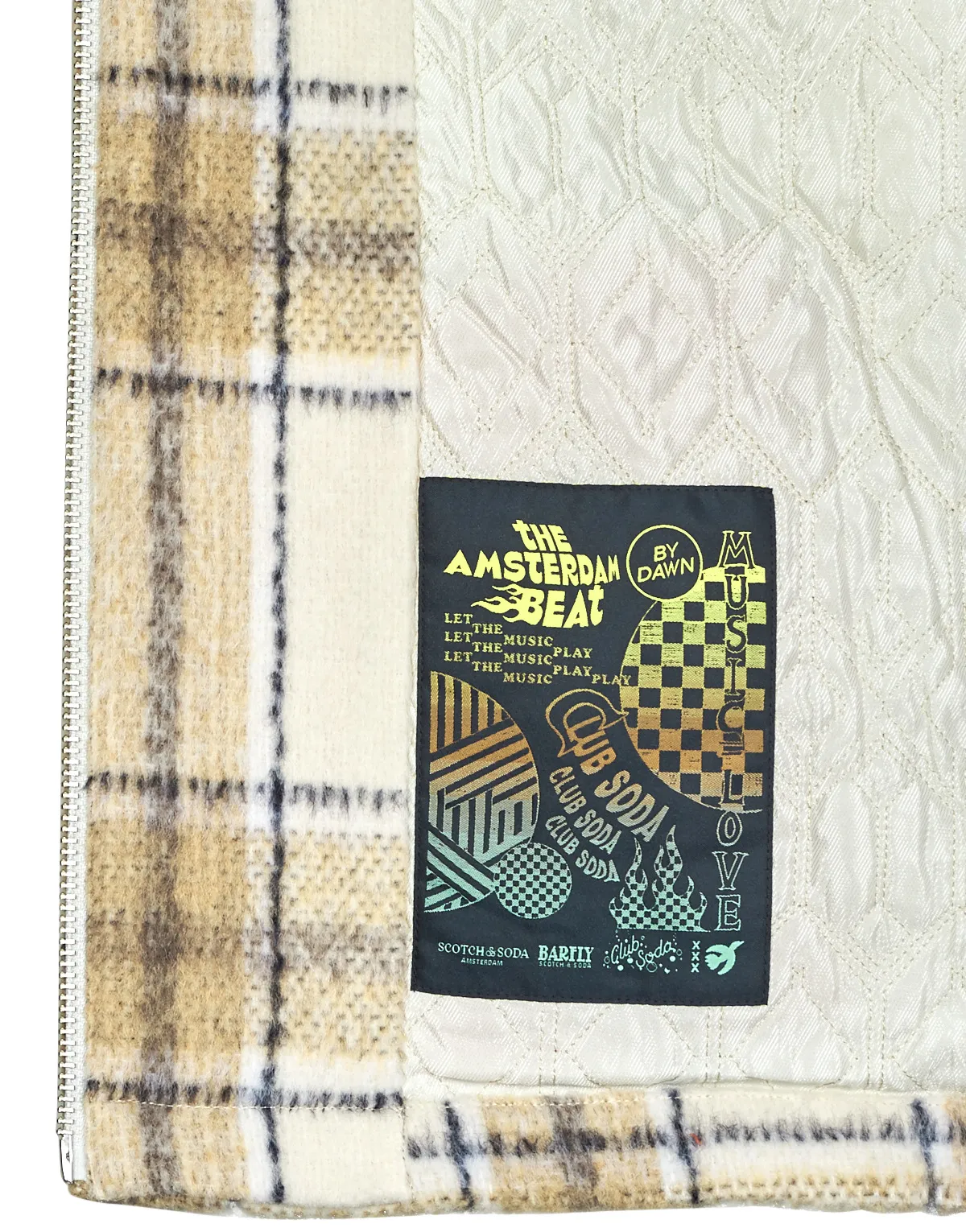 WOOLBLEND ZIPTHRU CHECK OVERSHIRT