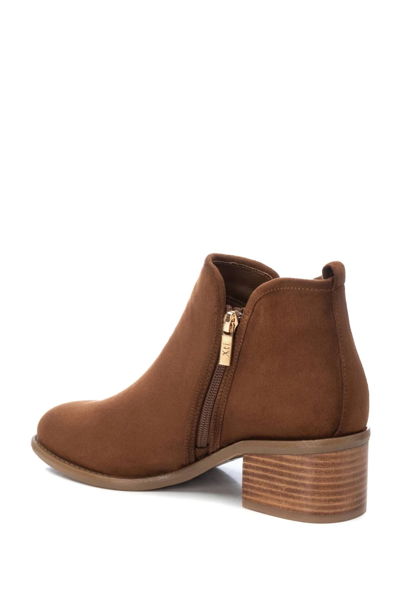 Xti Botin antelina con tacon y adorno cremallera