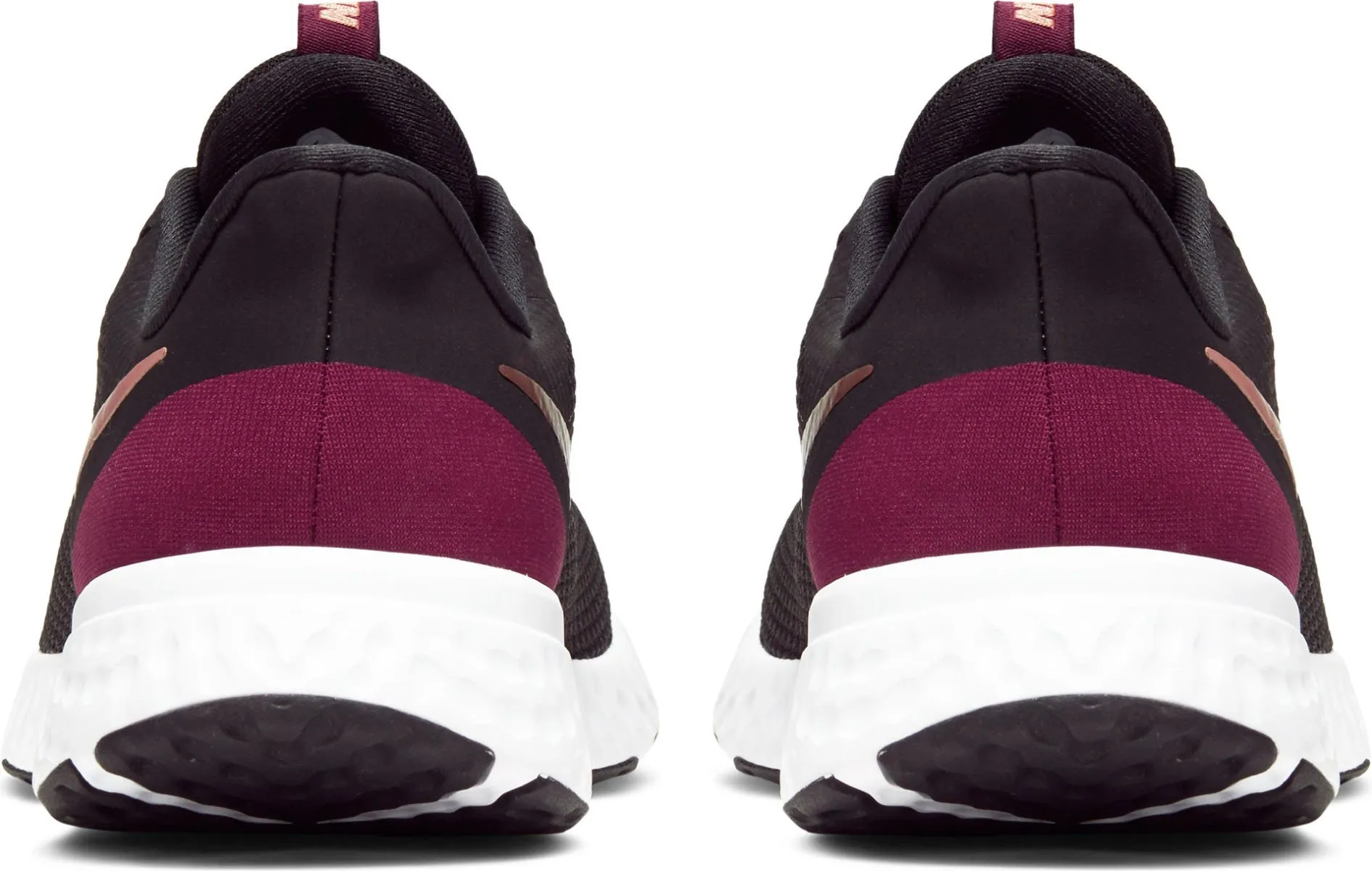 Zapatilla Running Mujer Nike Revolution 5 Negro/Burdeo