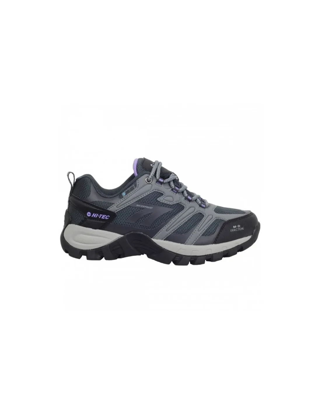 ZAPATILLAS DE MONTAñA HITECH MUFLON LOW WP MUJER COOL GREY/CHARCOAL/BERRY