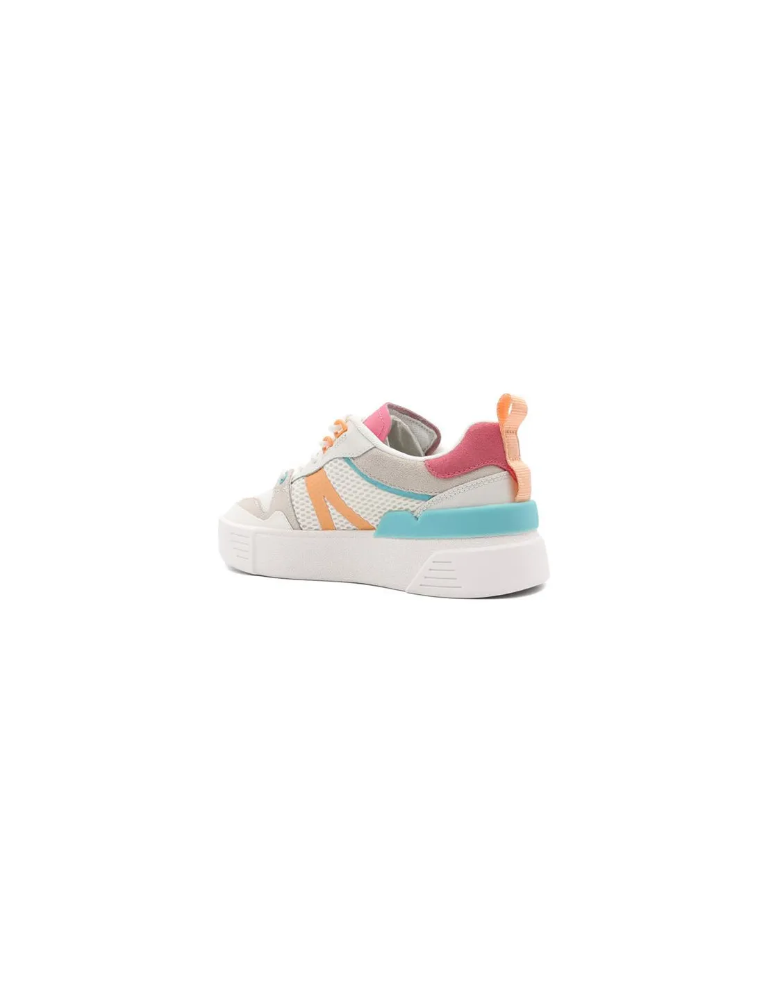 Zapatillas Lacoste L002 Leather Heel Pop Blanco Mujer