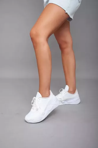 Zapatillas Mujer Combinadas Plataforma Pia Negro Blanco