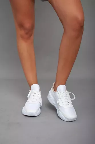 Zapatillas Mujer Combinadas Plataforma Pia Negro Blanco