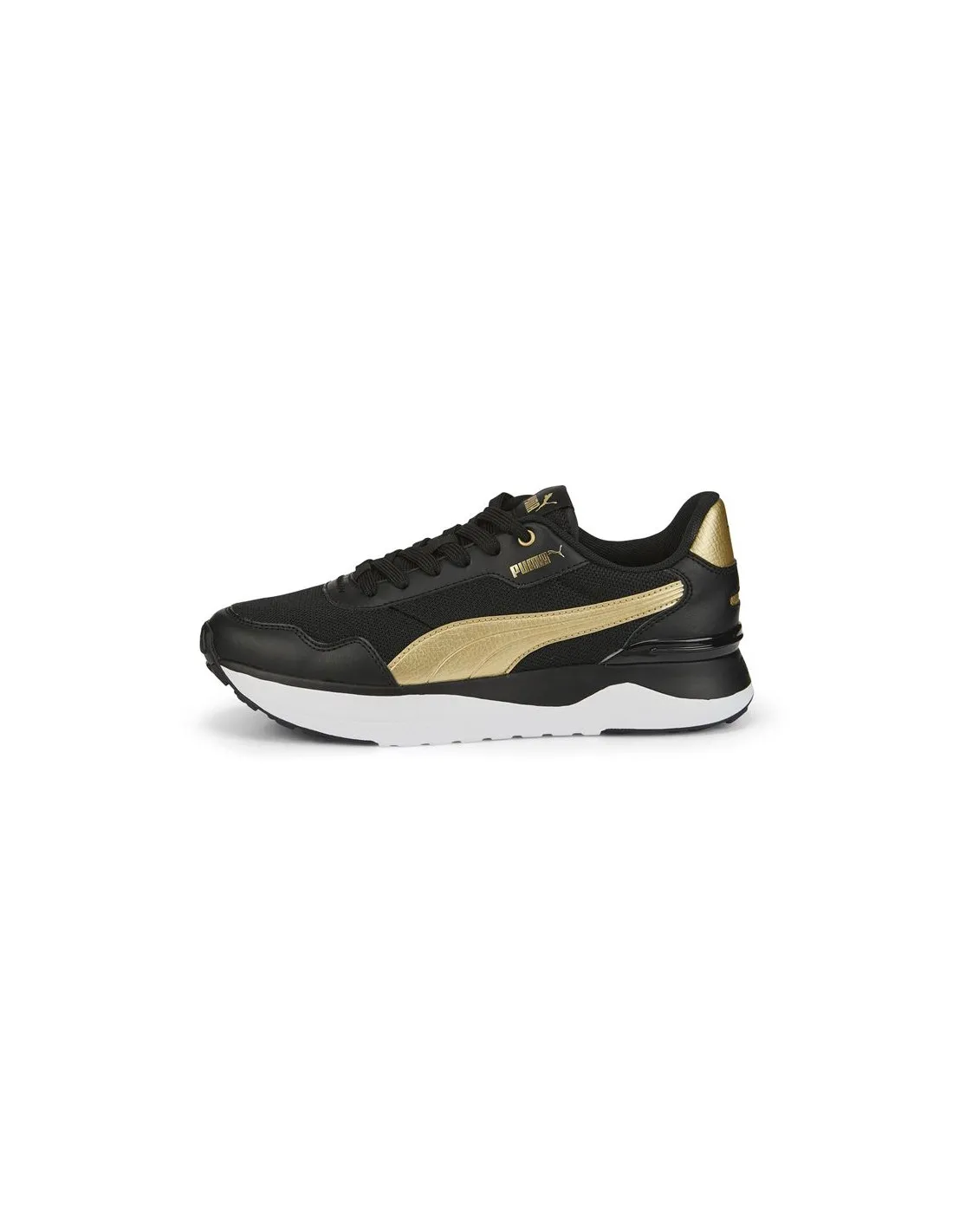 Zapatillas Puma R78 Voyage Distressed Negro Mujer