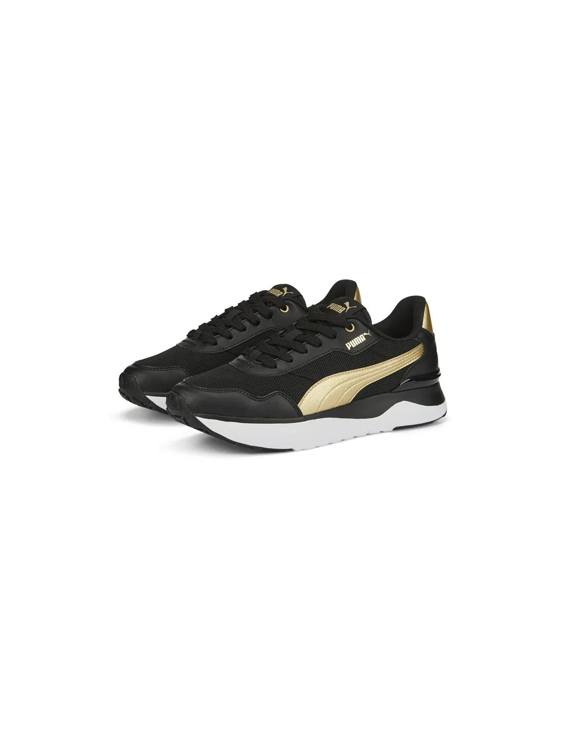 Zapatillas Puma R78 Voyage Distressed Negro Mujer