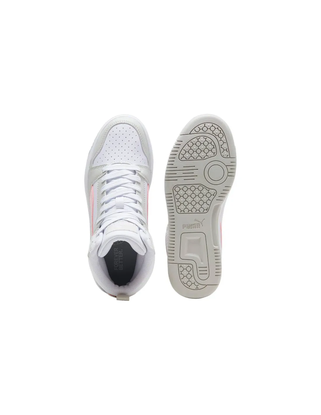 ZAPATILLAS PUMA REBOUND V6 MID INFANTIL BLANCOROSA
