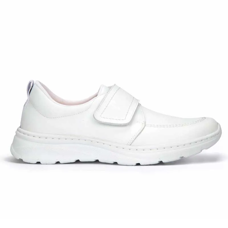 ZAPATO BLANCO CON VELCRO FLORENCIA PLUS  DIAN