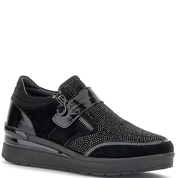 Zapato Stonefly Cream 48 Velour Negro