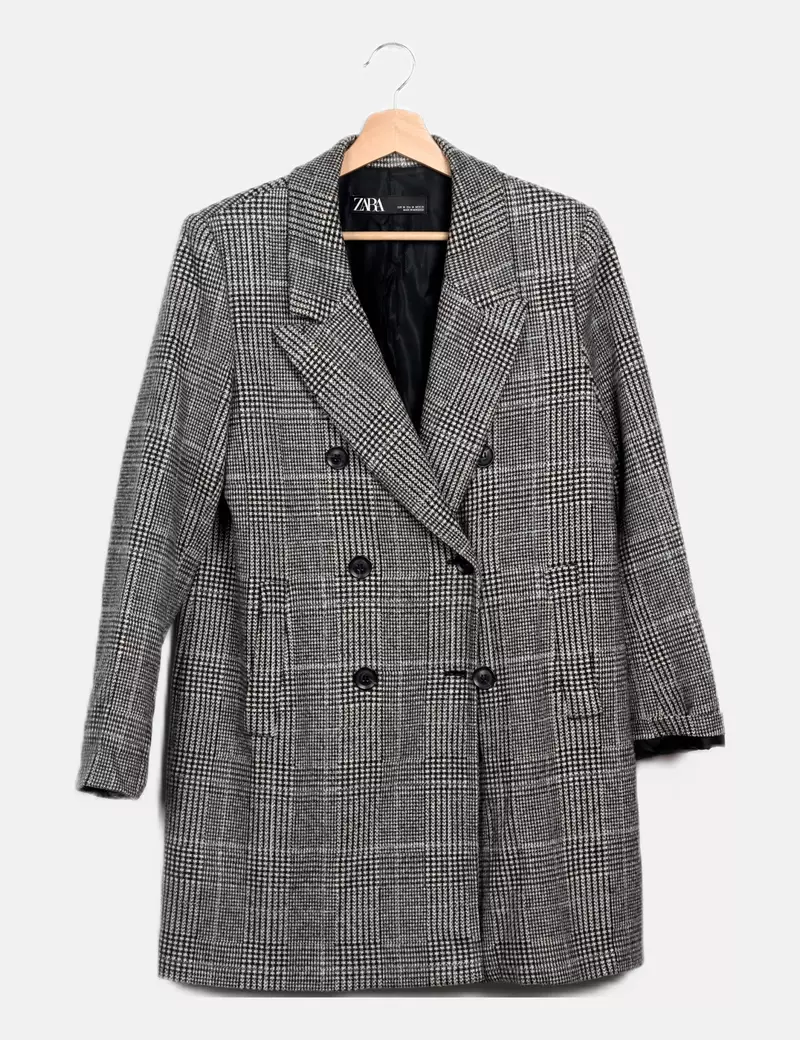 Zara Abrigo bicolor a cuadros