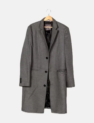 Zara Abrigo de paño gris