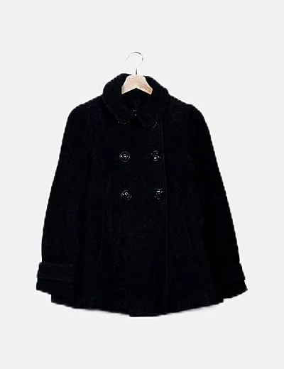 Zara Abrigo gris doble botonadura