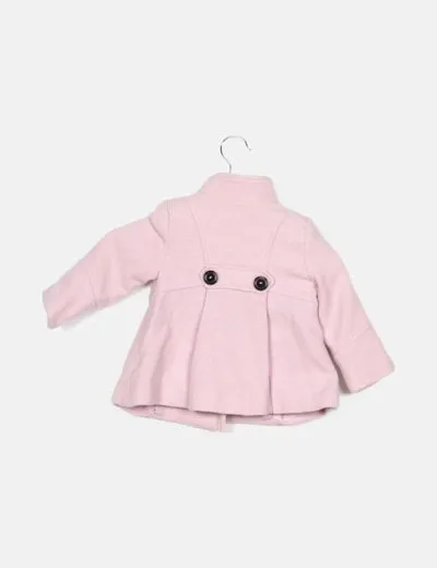 Zara Abrigo rosa doble botonadura