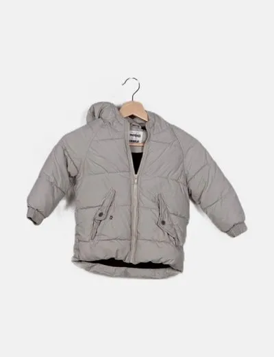 Zara Chaqueta gris acolchada